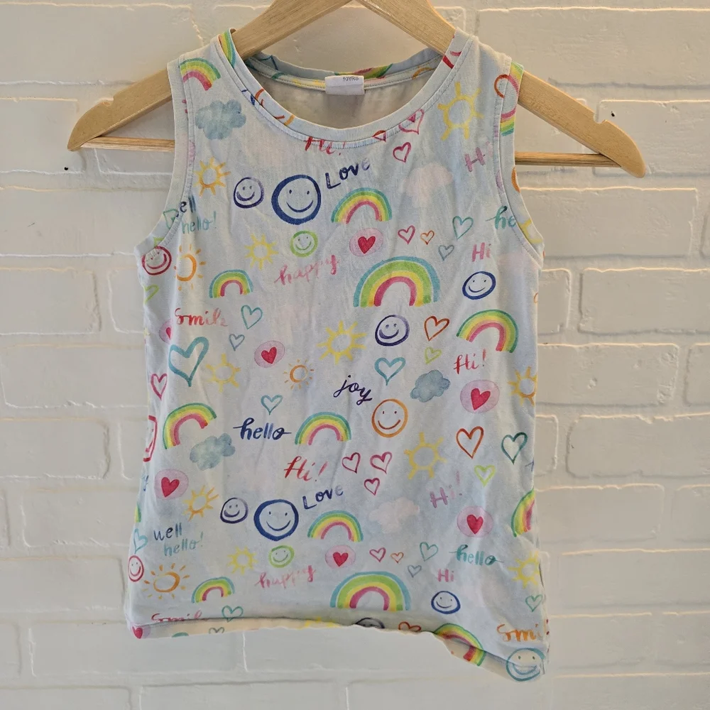 Little Skye Rainbow Tank Top Kids Size 10y - Picture 1 of 5